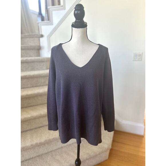 Athleta Hanover Merino Wool Blend Dusty Plum Purple Sweater - Picture 1 of 6